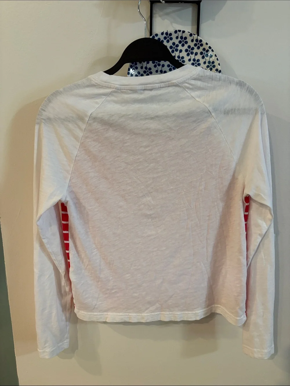 J Crew red and white striped long sleeve t shirt
